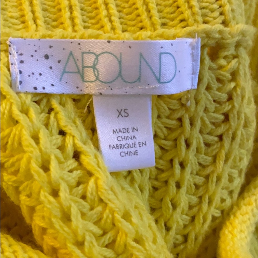 ABOUND Knit Sweater YELLOW NWT XS - Picture 6 of 8